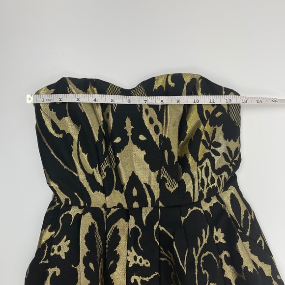 🐯2/$15🐯 H&M Gold Black Brocade CocktailDress - Picture 10 of 15